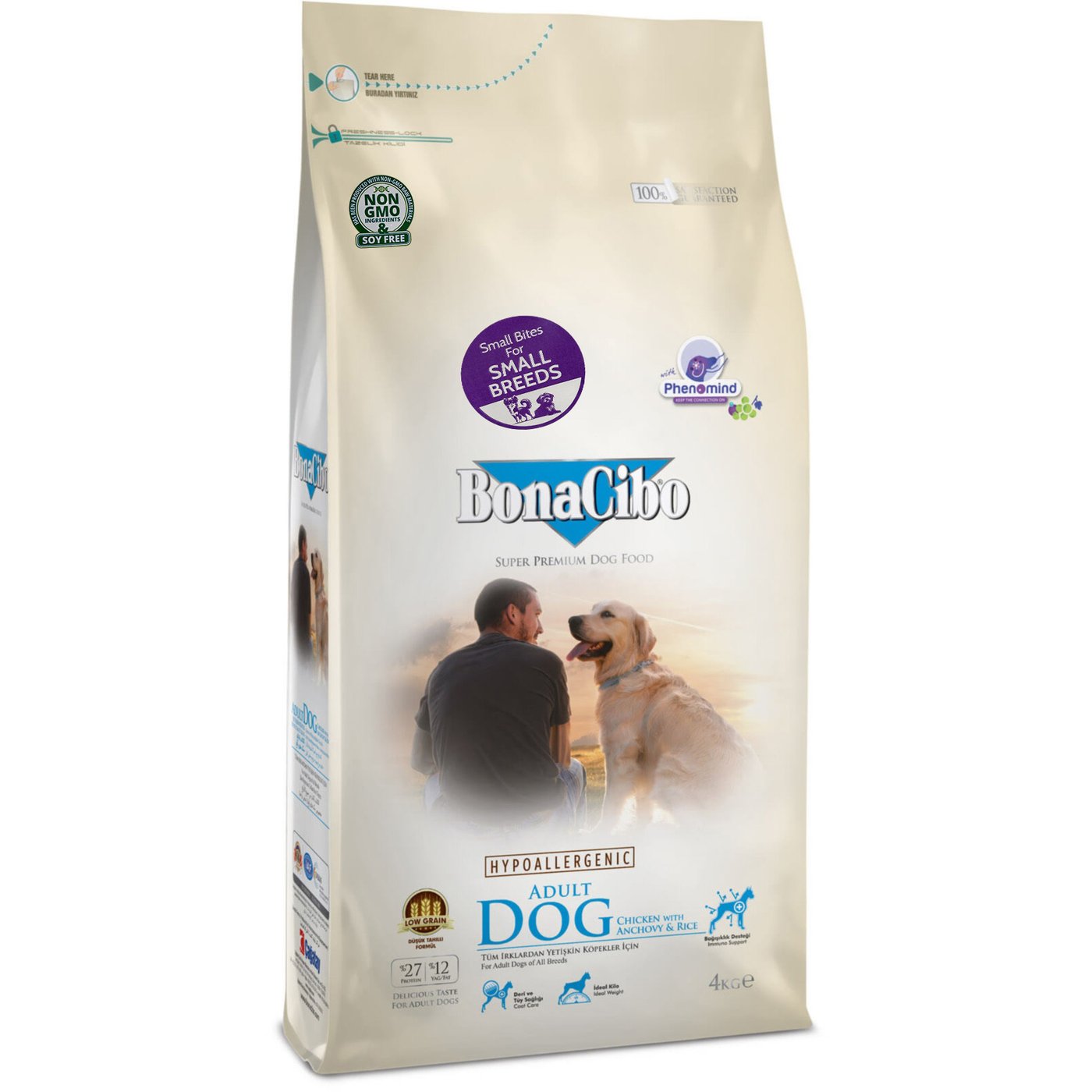 BonaCibo Adult Dog Small Breed Chicken&Rice with Anchovy фото 1